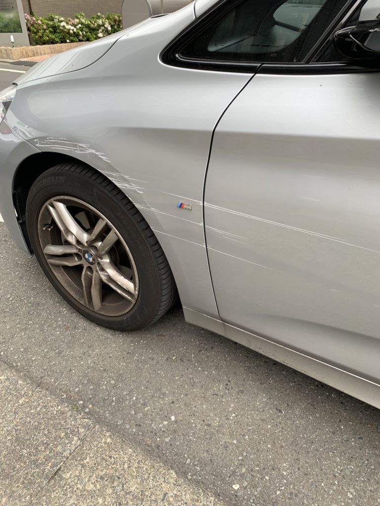 BMW 2シリーズ F45 キズへこみ 板金塗装修理