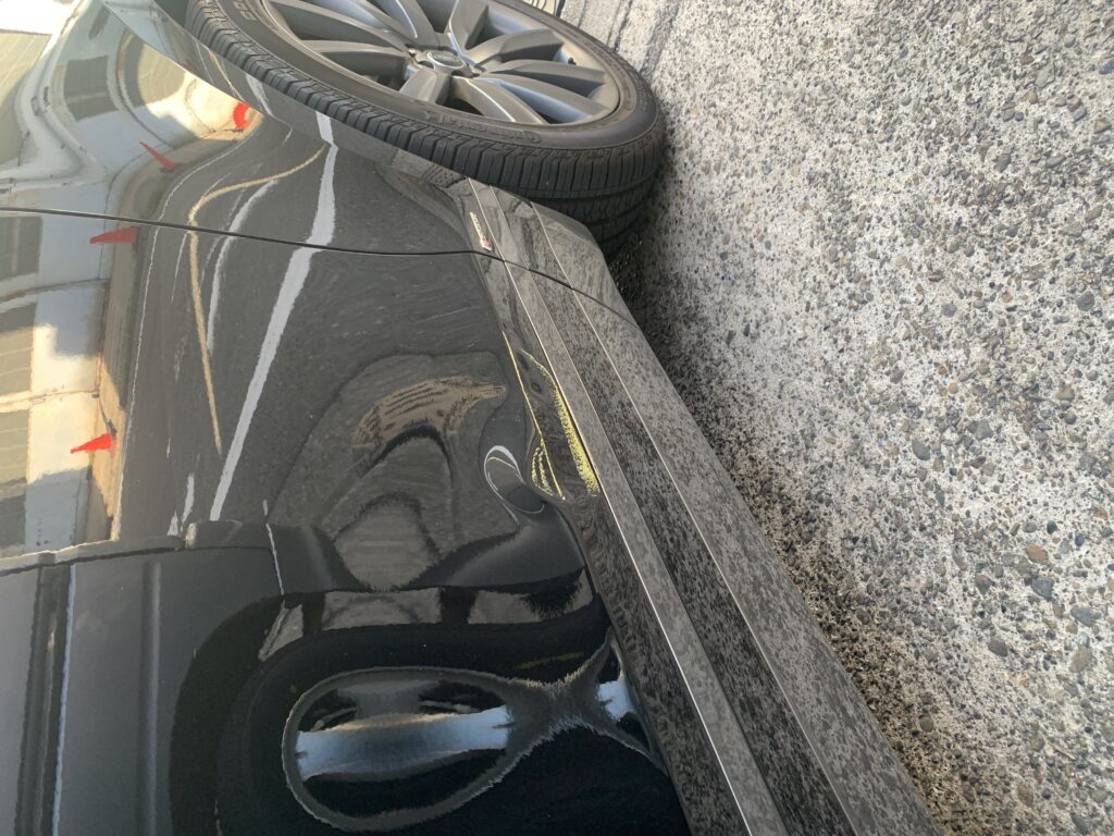 フロントドアパネル、フロントドアモール板金修理前