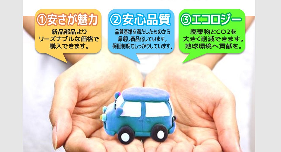リサイクル部品の使用でコストカット